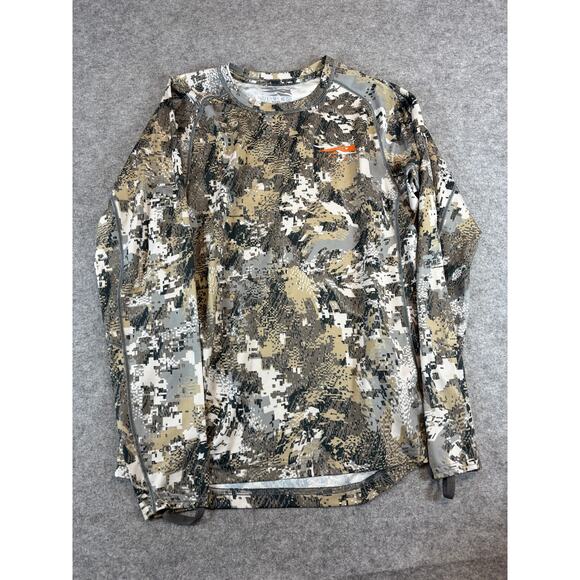 Sitka Gear Shirt Mens Medium Brown Core Optifade Camo Stretch Base Layer Hunting - Picture 1 of 9